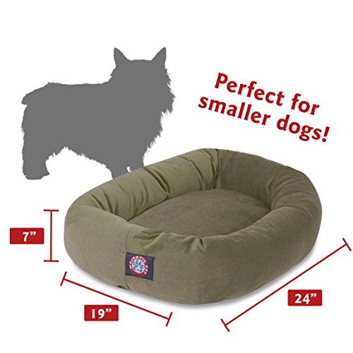 Suede Calming Dog Bed (Sage)