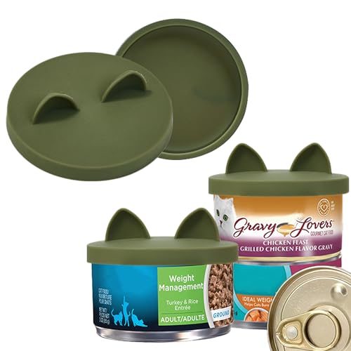 Cat Food Can Lids for 3oz Small Pet Cans (Camo Green)