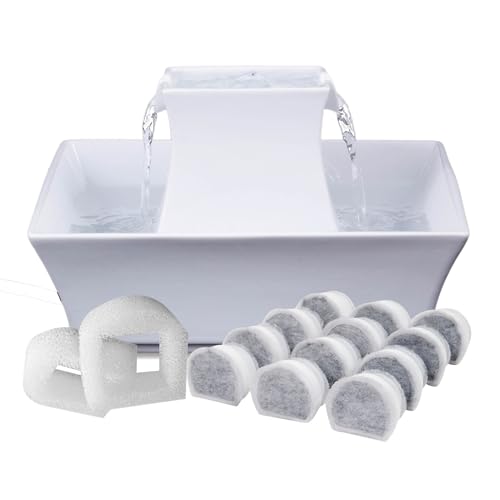 Drinkwell Pagoda Fountain (Fountain + 12 Carbon Filters + 2 Foam Filters)