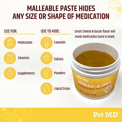 Wrap A Pill Cheese & Bacon Flavor Pill Paste for Dogs (4.2 Ounce (Pack of 1))