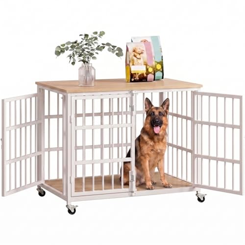 42" Dog Crate Furniture (White)