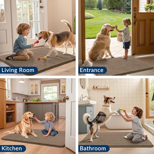 Dog Door Mat for Muddy Paws 47x24 (Camel / 47"X24")