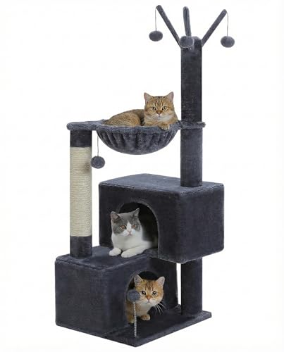 Cat Tree 45" for Indoor Cats (Smoky Gray / 45 inches)