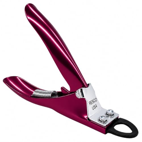 Guillotine Dog Nail Clippers for Large Dogs (Raspberry Red / Large)