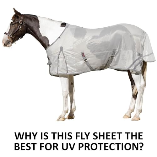 Soft Interlock Mesh II Horse Fly Sheets (Horse Size 80 / Horse Euro Surcingle / Silver)