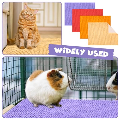 8 Pcs 16x12'' Guinea Pig Cage Liner (Purple, Red, Beige, Orange / 16x12'')