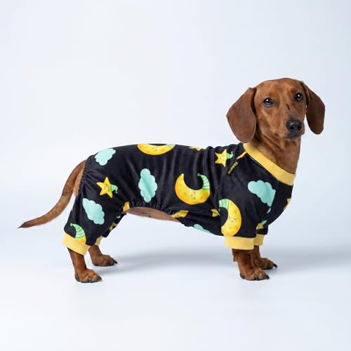 Moon and Stars Dog Fleece Pajamas (Moon and Stars / Medium)