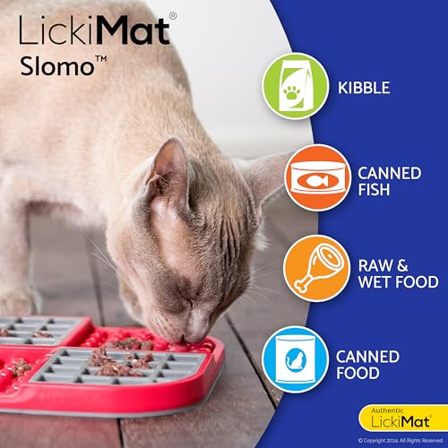 Slomo Cat Slow Feeder Lick Mat (Red)