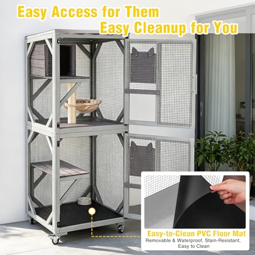 Catio Outdoor Cat Enclosure with Wheels