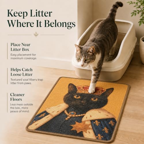 Art Sisal Cat Scratcher Mat (Monarch Cat)