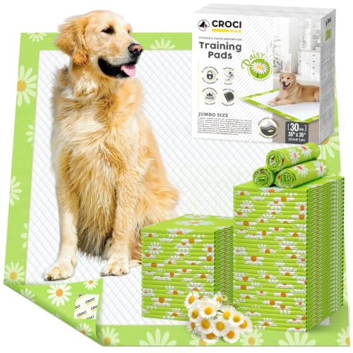 XXL Puppy Pads with Adhesive Tabs Leak (Jumbo-36x36in(30Ct))