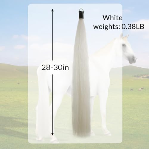 28 30 IN Long 3 (3/8 LB Pure White A - Braided Loop)