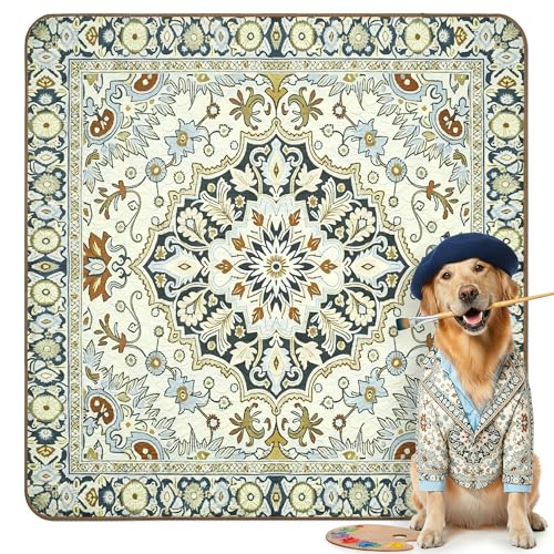 Washable Pee Pads for Dogs (Boho Beige / 63" Square (1 Pack))