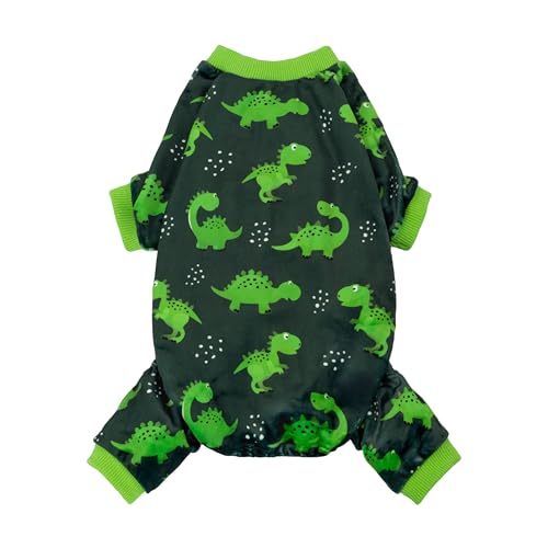 Dinosaur Dog Fleece Pajamas (Dinosaurs / X-Large)