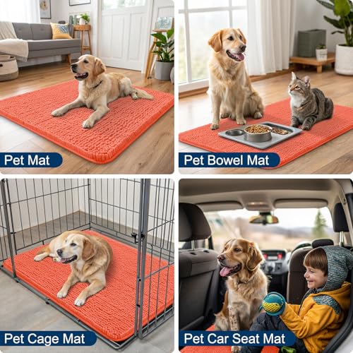 Dog Door Mat for Muddy Paws 48x30 (Coral / 48"X30")