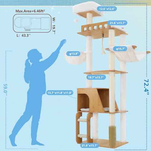 Wooden Cat Tree (Walnut)