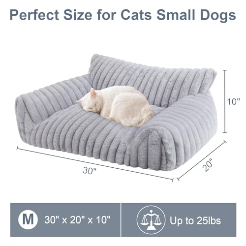 Dog Beds for Small Dogs (Medium(30x20x10") / Grey)