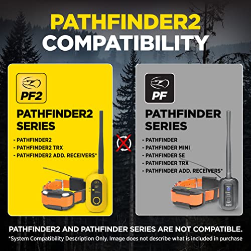Pathfinder 2 TRX Additional Receiver Only Dog GPS Tracker LED Light Blue Collar SmartWatch Compatible Rechargeable Waterproof Free Offline Maps No Monthly Subscription Fee Smartphone Required (Blue / 35 lbs & Up)