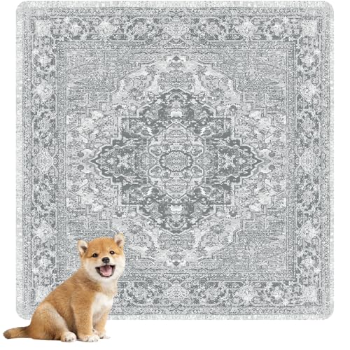 Washable Pee Pads for Dogs (36x36 Inch (Pack of 2) / Gray/Geo)