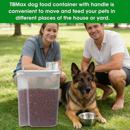 10 lbs Cat Dog Food Storage Container (Light Gray / 12 Qt)