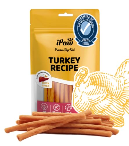 Turkey Dog Treats (3.5 Ounce (Pack of 1) / Duck Liver, Thin Stick)