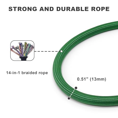 Rope Dog Leash (Green / 4FT*0.51" Single Handle)