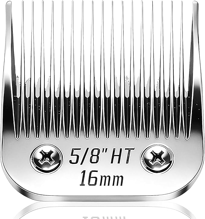 5 8" HT Wide Blade Dog Grooming Blades for Andis (Silver/Size 5/8)