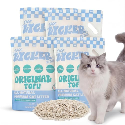 Ultra Absorbent Fast Clumping Tofu Cat Litter (32 LBS (8 LBS*4 BAGS))