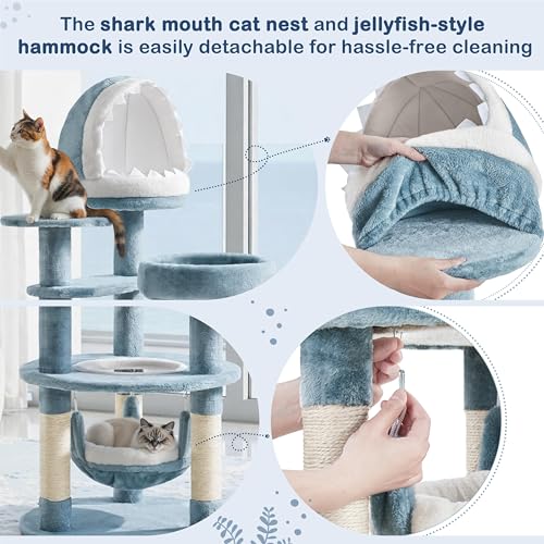 Cute Shark Cat Tree for Kittens