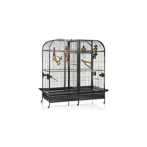 A&E Cage Co. Double Macaw Cage with Removable Divider