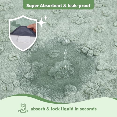 Washable Pee Pads for Dogs (Green Dog Element / 36"x24"(Pack of 2))