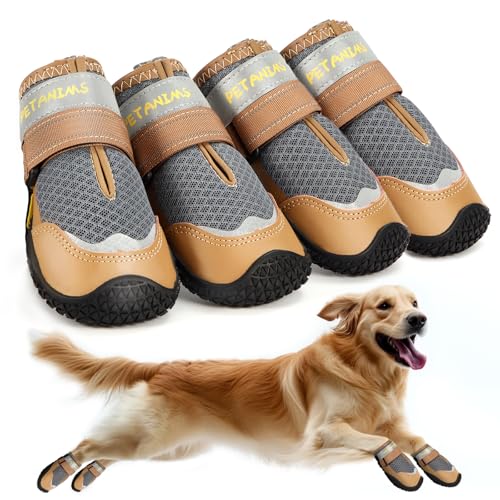 Dog Shoes for Large Dogs (Gray / Width 2.75 inches)