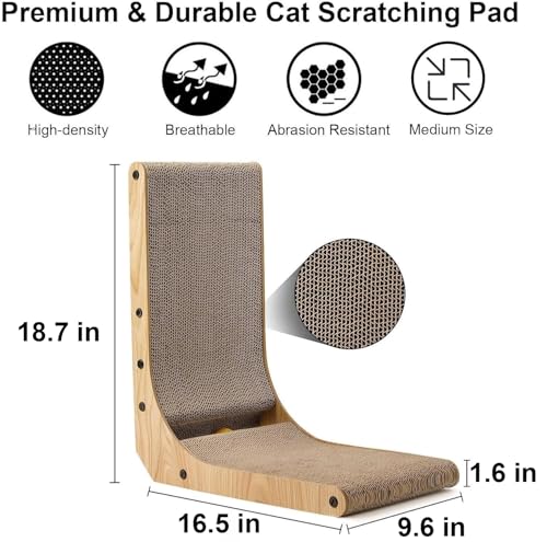 Cat Scratcher (1 Pack 18.7 in Wood Color)