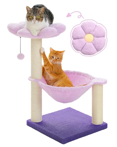 Flower Cat Scratching Post (28" / Purple)