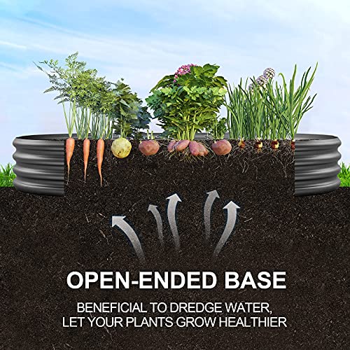 6×3×1 ft Galvanized Raised Garden Bed Kit (6×3×1ft(1pcs） / 2-grey)