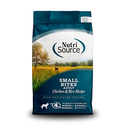 Adult Chicken & Rice Small Bites Dog Food (4 Pound (Pack of 1))