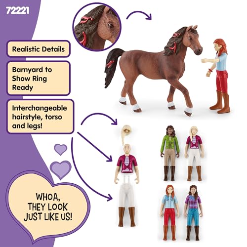 Horse Club 40Pc Horse and Rider Playset with Accessories (40PC Horse Club Rider Playset)