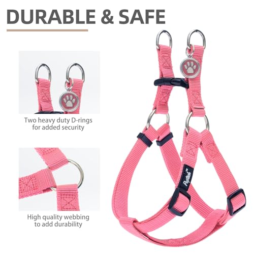 No Pull Dog Harness Small Sized Step (Light Pink / Small)