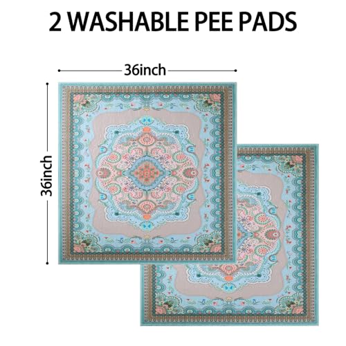 Washable Pee Pads for Dogs (Blue / 36*36''-2pcs)