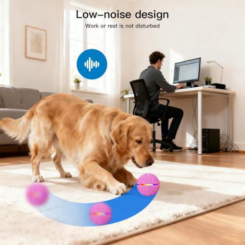 Interactive Smart Moving Dog Ball Toy (Pink / Medium)