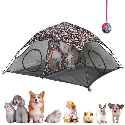 Outdoor Cat Play Tent for Indoors and Outdoors (Colorful / One layer)