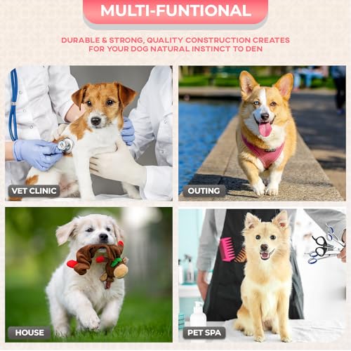 36" Foldable Metal Dog Crate (Pink)