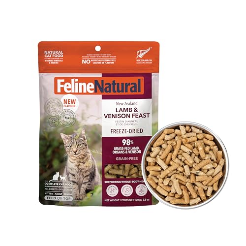 High Protein Freeze Dried Dry Cat Food with 98% Meat (3.5 Ounce (Pack of 1))