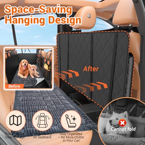 Hard Bottom Car Seat Cover for Dog swith Removable Soft Blankets (Grey / For Car/SUV/Small Truck)