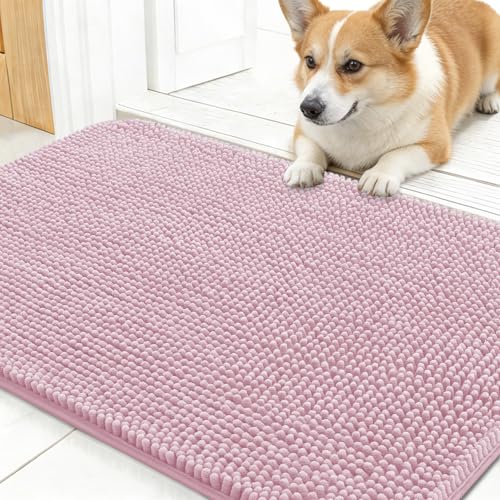 Dog Door Mat for Muddy Paws 24x16 (Dusty Rose / 24" X 16")