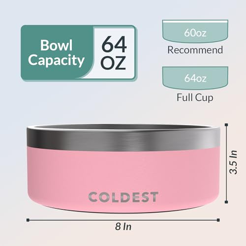 Coldest Dog Bowl (64 oz / Cotton Candy Pink)
