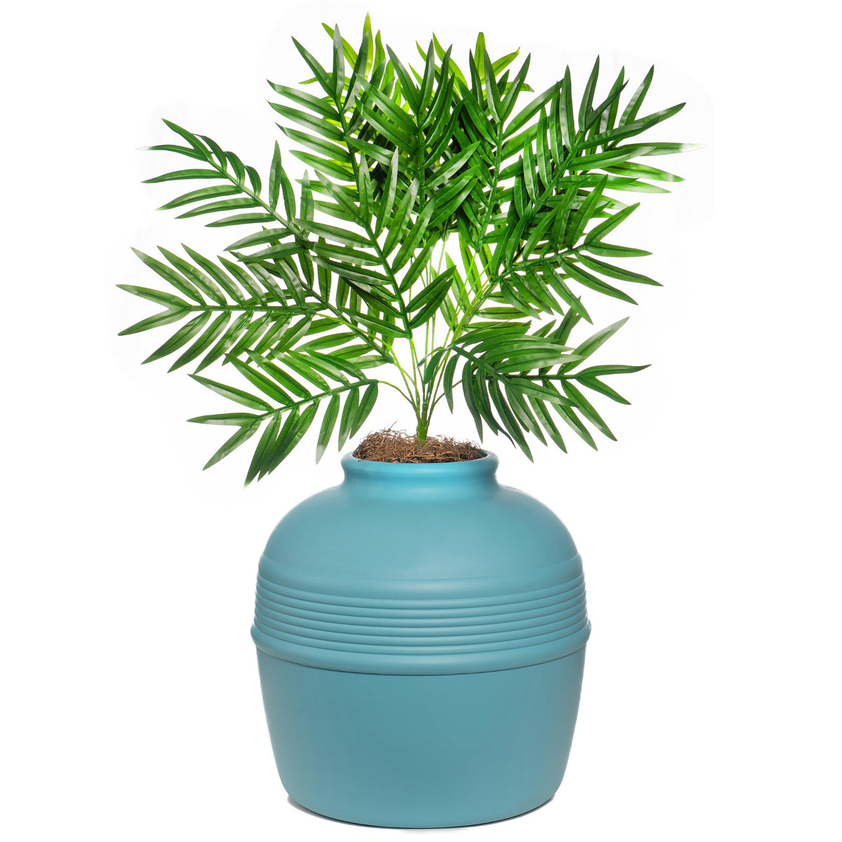 Original Hidden Litter Box Planter (Palm Plant / Base Kit / Coastal Blue)