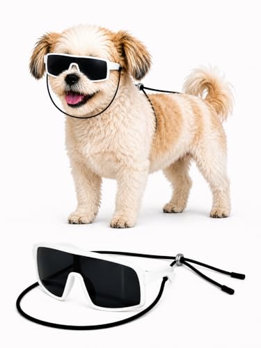 G029 Dog Cat Pet Sports Turbo Small Sunglasses for Toy Breeds 8 (S, 8-18 lbs, Sport Turbo White)
