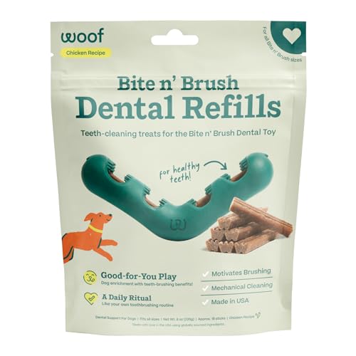 Bite n' Brush Dog Dental Stick Refills for Chew Toy