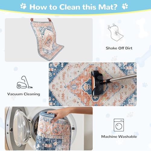 Reusable Washable Puppy Pads (Beige Blue / 3FT x 4FT (Pack of 2))